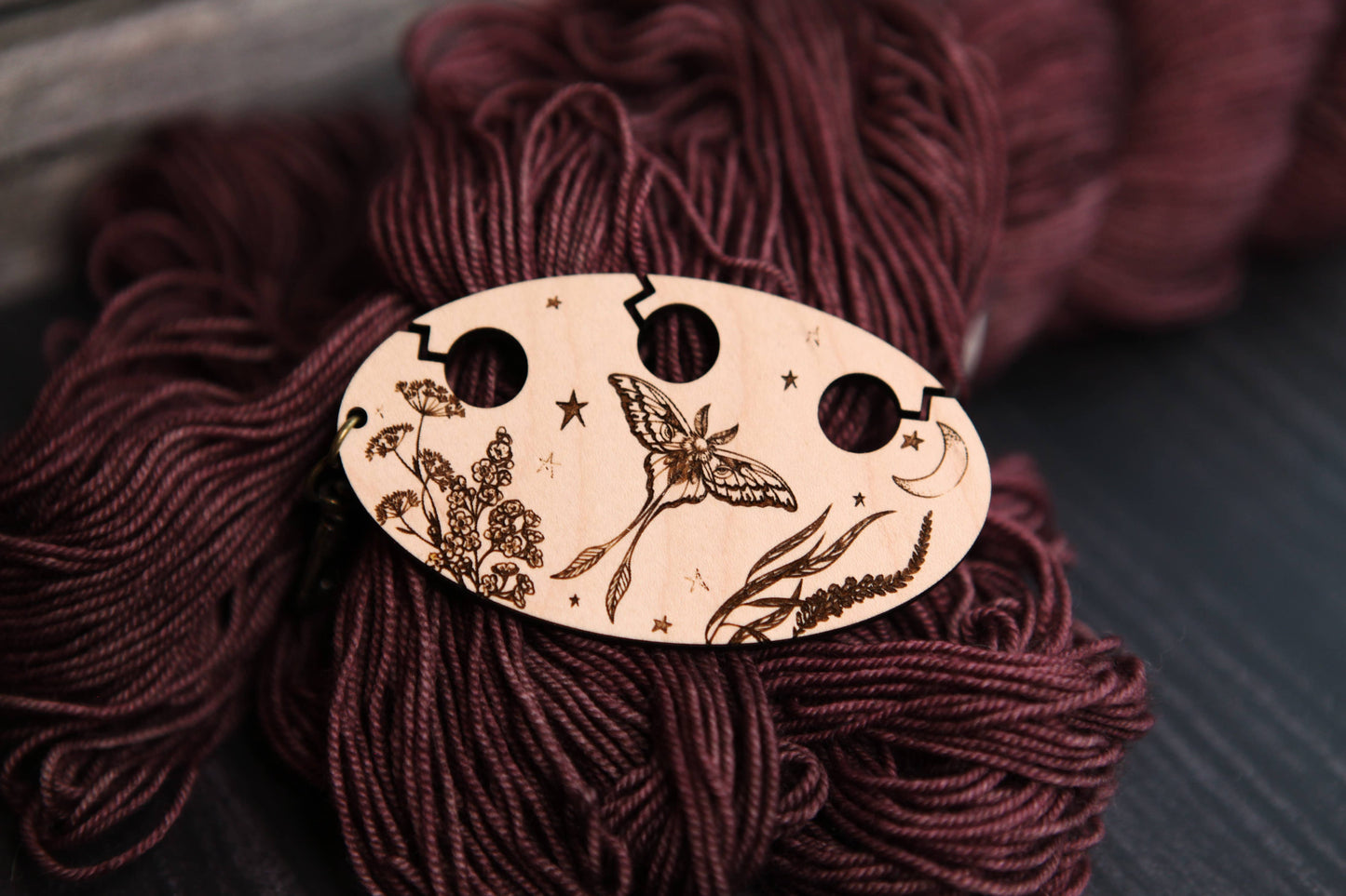 Luna Moth in Night Sky Yarn Separator