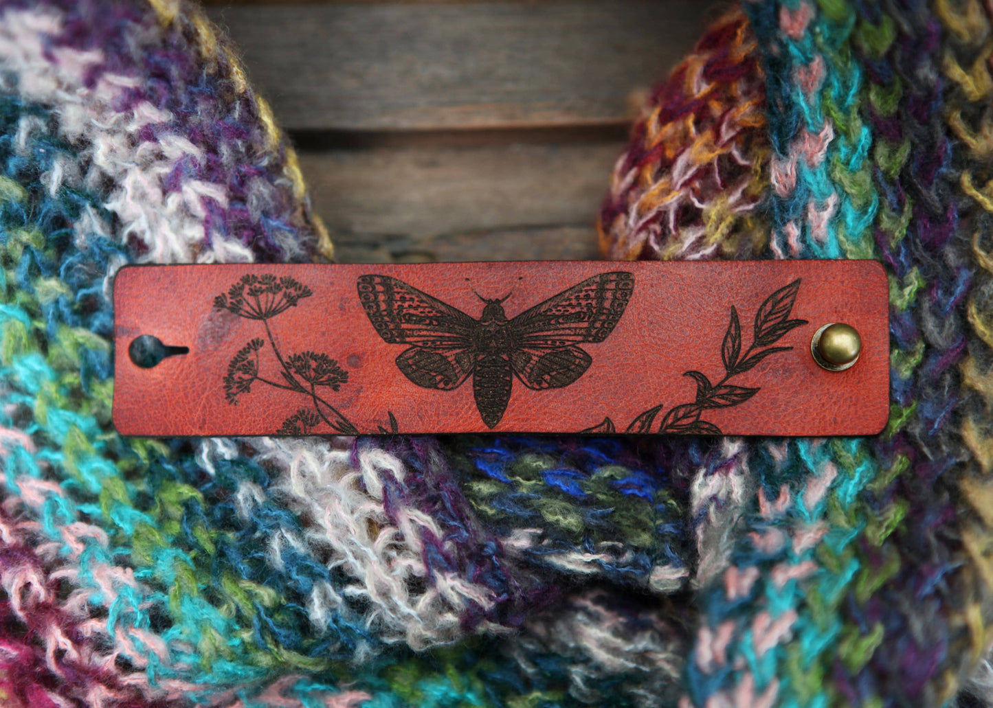 Moth & Yarrow Leather Shawl Cuff