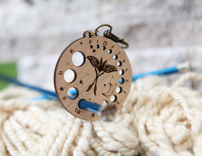 Luna Moth Knitting Needle Gauge