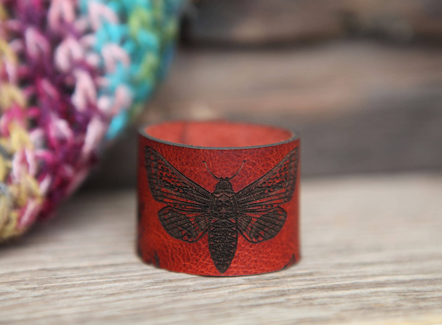 Moth & Yarrow Leather Shawl Cuff