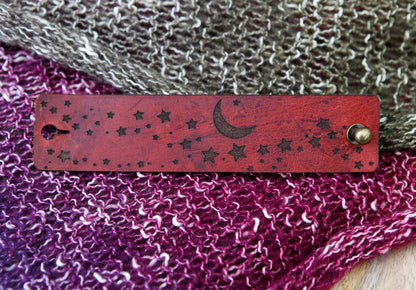 Stars & Moon Leather Shawl Cuff