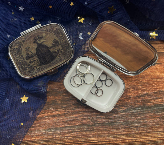 Plague Doctor Stitch Marker Tin