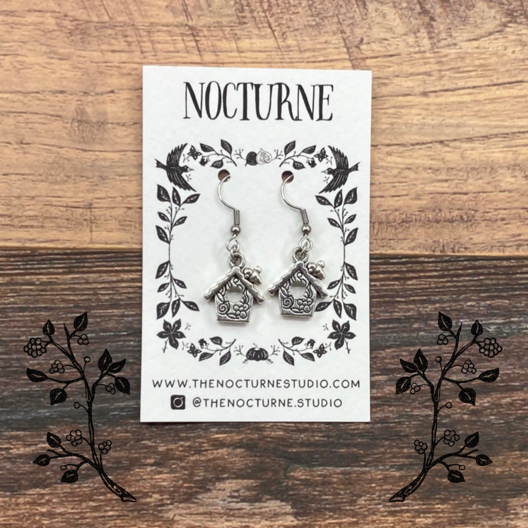 Bird House Earrings